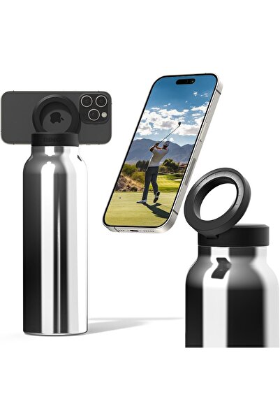 Ringo Insulated Water Bottle w/Magnetic Phone Mount - Stainless Steel 32oz