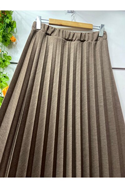 edu collection Fusta plisată în diagonală bej