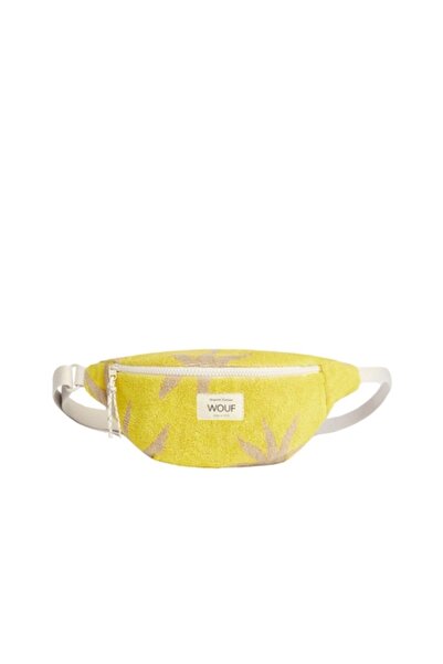 Wouf Formentera women's belt bag, cotton, yellow denim