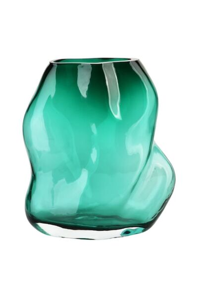 MONDEX Vază Serenite, 19x10x23,5 cm, verde, set decorativ