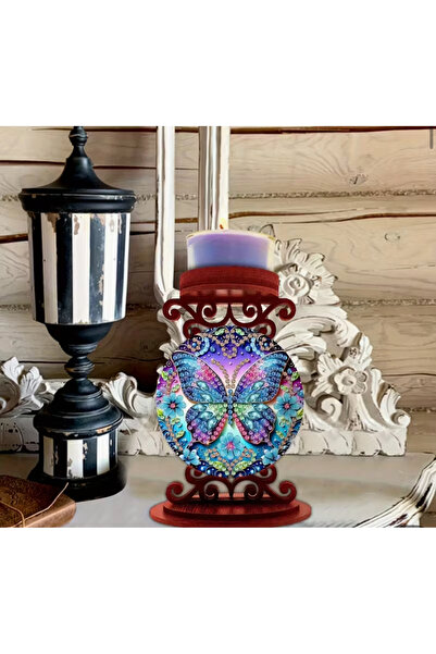 Element 5 d Elmas Boyama kendin yap Şamdan altlığı seti