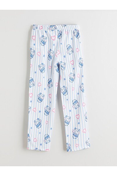 LC Waikiki LCW Kids Beli Lastikli Stitch Baskılı Kız Çocuk Pijama Alt