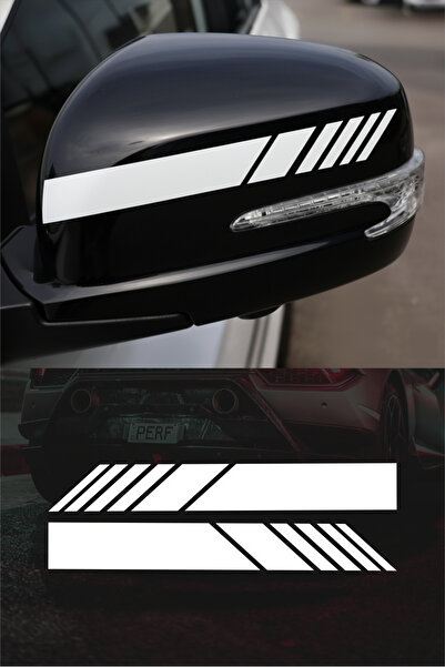Quart Aksesuar Yan Ayna Şerit Sticker Araba Motosiklet Sticker Oto Sticker