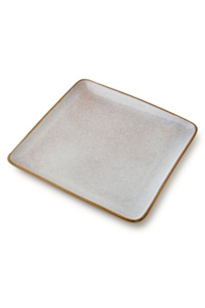 MONDEX BASIC NATURE square dinner plate ceramic 24.5x24.5cm