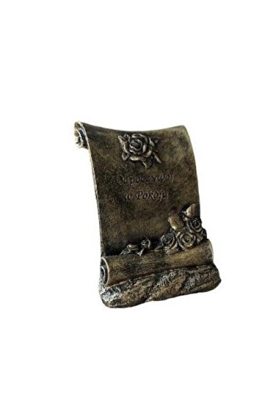 MONDEX Decorative Figurine 'Rest in Peace', Plaster, Gold, 8x13x18.5 cm