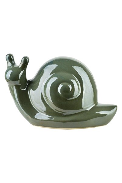 MONDEX Figurină melc ceramică MAVE GREEN, 25x14.5x15 cm, verde, decorativă