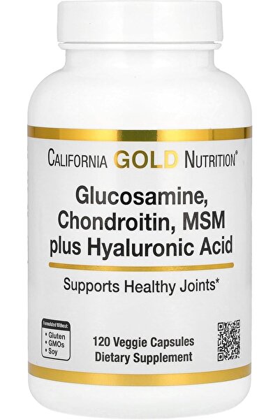 California Gold Nutrition , Glucosamine, Chondroitin, MSM Plus Hyaluronic Acid, 120 Veggie Caps