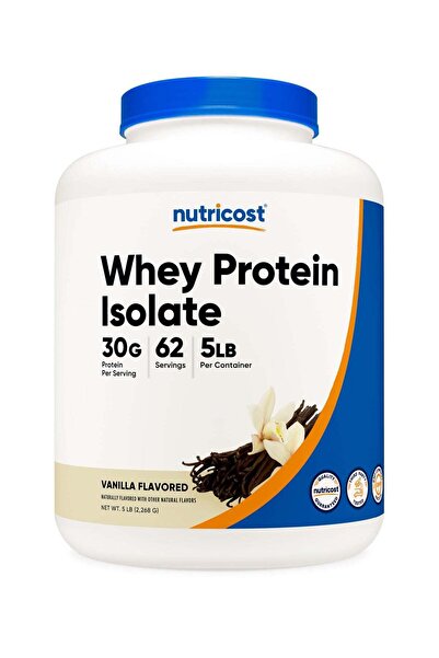 Nutricost Whey Protein Isolate - 30g Protein per Serving, 62 Servings, 5 lb, Vanilla
