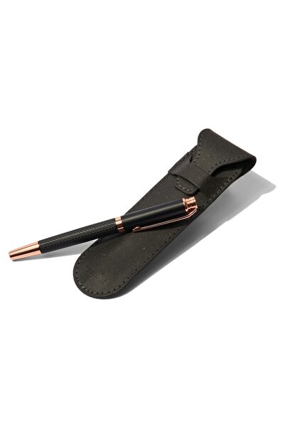 Origin Pen/stylus case, premium recycled leather, black