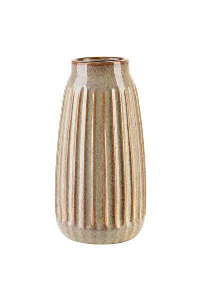 MONDEX Arina Beige Ceramic Vase 15x15x28.5 cm, Beige