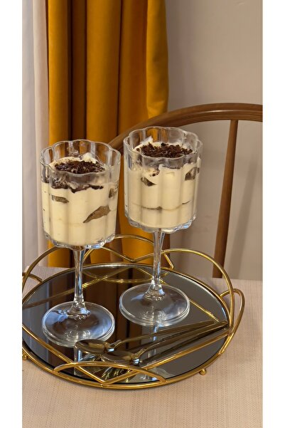 BOSHQAP Pinterest Model 6'lı 400 ML İthal Cam Çok Amaçlı Kadeh / Sunum Kasesi Takımı