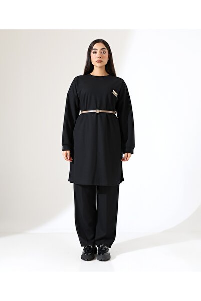 Fi'l Arz Fashion Women's Belt Detail Thessaloniki Trend Two Piece Set