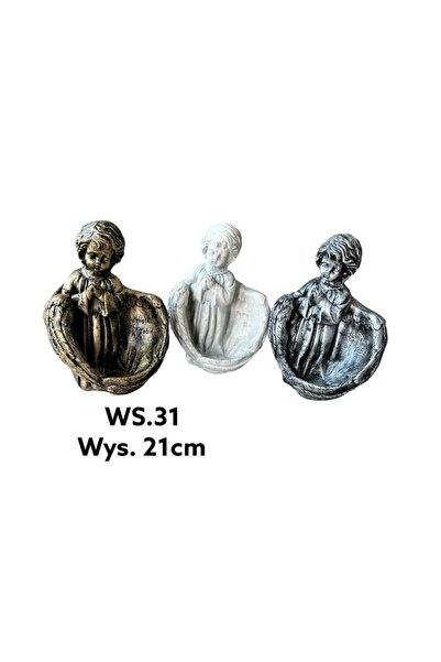 MONDEX Kneeling Angel Figurine "I'm Thinking of You" – Mondex, Plaster, Grey