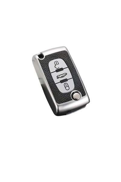 OEM Husă cheie briceag cu 3 butoane Peugeot 107, 207, 307, 307S, 308, 407, 607 și Citroën C2, C3, C4