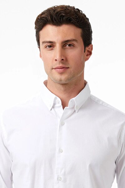 Nautica Men's White Slim Fit Shirt