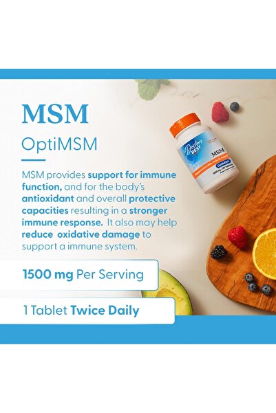Doctor's Best , MSM with OptiMSM, 1,500 mg, 120 Tablets