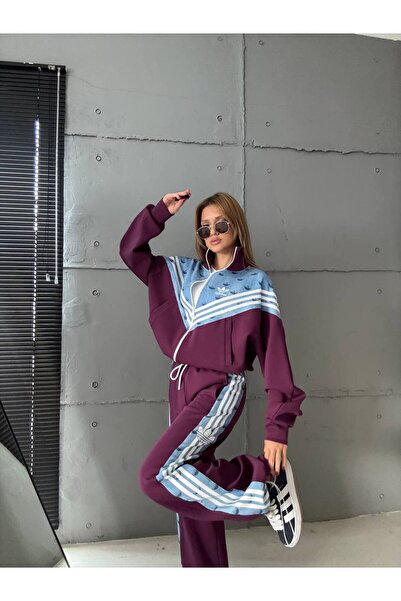 bonibon butikk Women's Quality Luxury Clothing Double Face Fabric High Quality Bottom Top Set