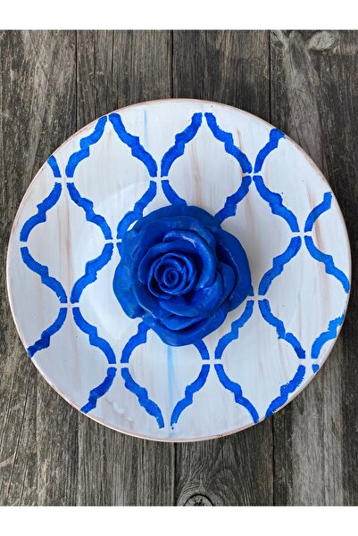 Gesto seramik Ceramic Blue Rose Wall Plate 26cm