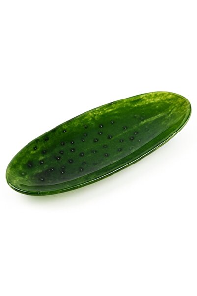 Allesken Aria Fresh Bowl, cucumber-shaped, green glass, 7.7x21.2x2 cm