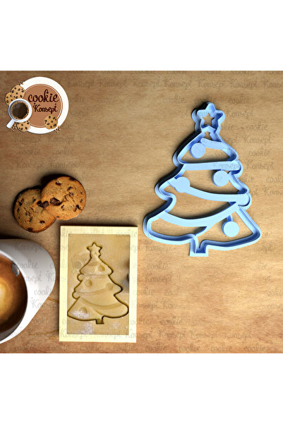 CookieKonsept شجرة الصنوبر # 4 | مجموعة قوالب متوافقة مع الكعك والعجين والطين...