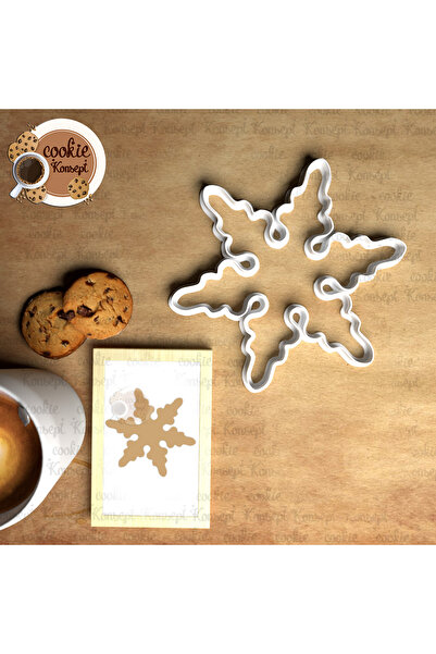 CookieKonsept Kar Tanesi #7| Yılbaşı Kurabiye, Hamur ve Kil Uyumlu Kalıp Seti