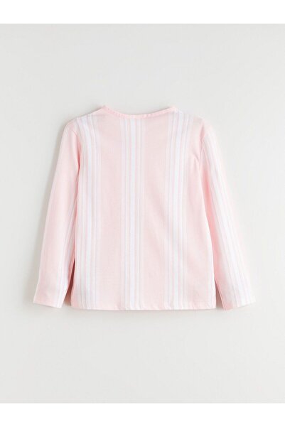 LC Waikiki Lcw Kids V-Neck Bow Detail Girls' Pajama Top