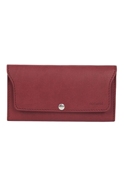 Origin Women's wallet, recycled leather look, powder pink, snap closure - 69875, Magenta