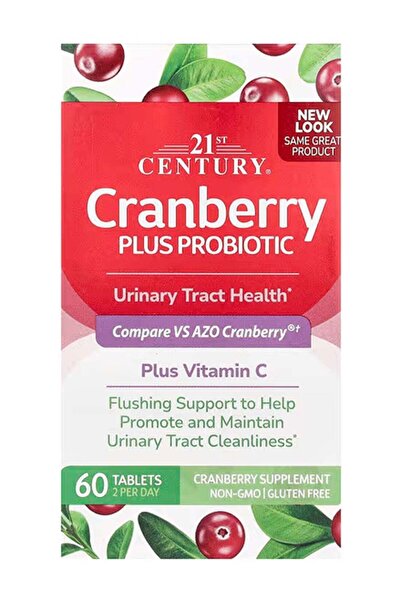 21st Century مكمل غذائي بروبيوتيك كرانبيري بلس - 60 قرصًا
