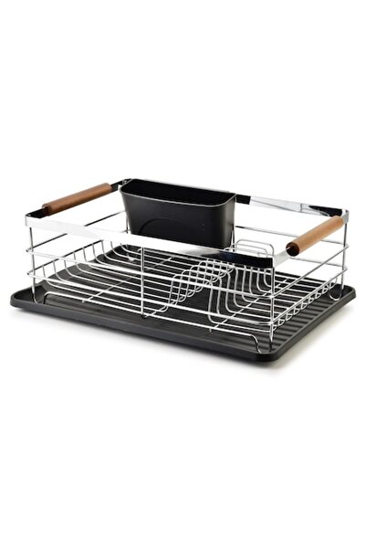 Allesken Scurgător de vase 44x31,8x14,3 cm, metal cromat cu suport pentru tac...