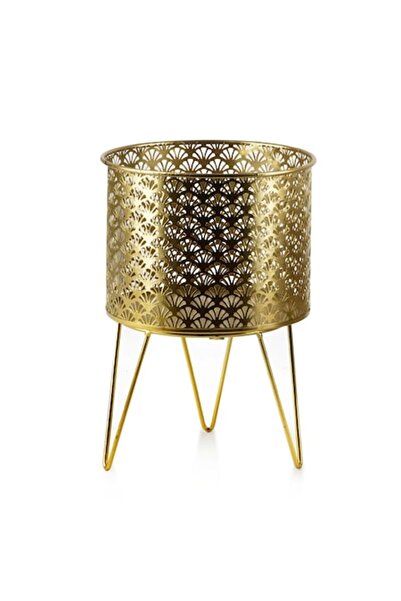 MONDEX Ghiveci decorativ pentru flori, Mondex, 20 x 29,5 cm, auriu