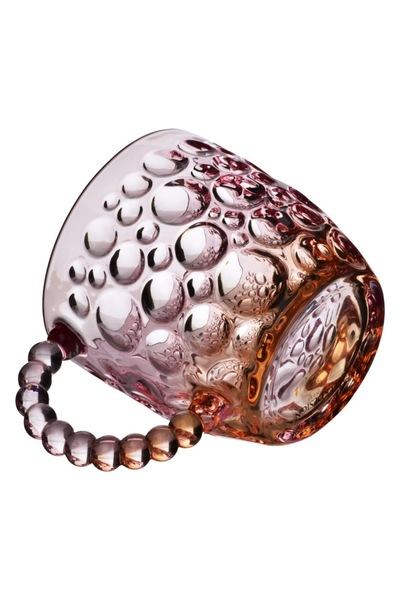 Affekdesign By Mondex VINI PEARL glass mug 350ml, 9x13x8.5cm, bubble design