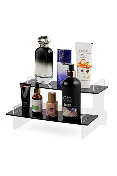 Bola Concept Şeffaf Akrilik Organizer Çift Katlı Raf 4 mm Pleksi Geçmeli Sist...