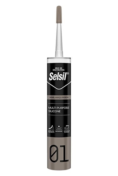 Selsil Genel Amaçlı Antrasit Gri Silikon 280 gr