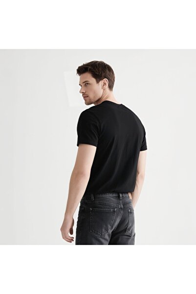 Pure Infinity Men’s 2-Pack Cotton T-Shirt – Black | Soft Crew Neck Basic Style