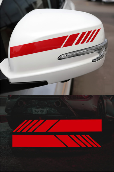 Quart Aksesuar Yan Ayna Şerit Sticker Araba Motosiklet Sticker Oto Sticker