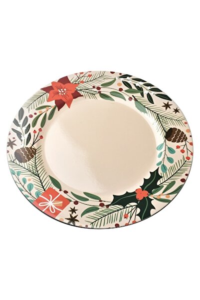 MONDEX Decorative Plate, Plastic, Beige