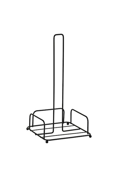 Allesken Suport modern pentru șervețele metalice, negru, 15,5x15,5x31 cm
