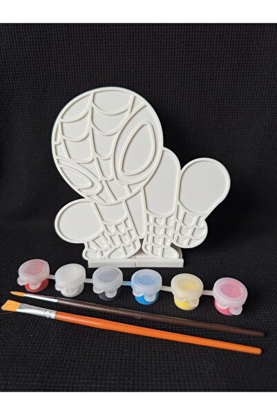 Nenya ÖRÜMCEK ADAM BOYALAR VE FIRÇALAR DAHİL BOYAMA SETİ