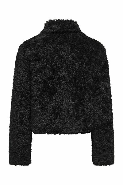 ONLY Women's Black Onlginny Short Teddy Jacket Otw Jacket 15352795-Black