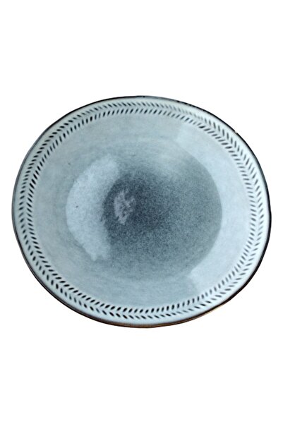 MONDEX BASIC NATURE Dessert Plate 21.5x21.5x2.5cm, blue, ceramic