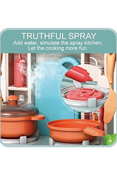 Fun Moment مجموعة مطبخ تظاهري مع مؤثرات صوتية وأضواء - 33 قطعة