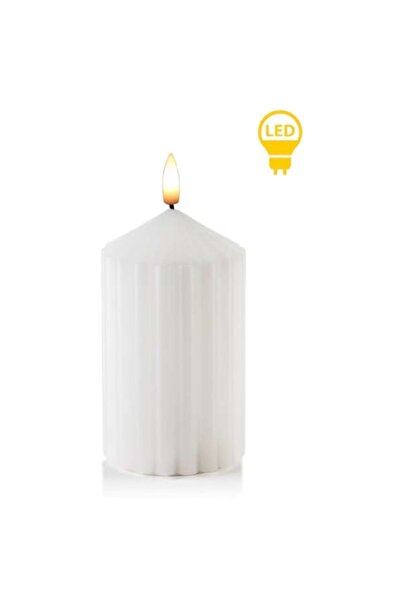MONDEX Lumânare LED Idalia 7x7x16 cm Albă