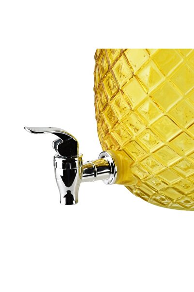 Allesken Modern Kitchen pineapple-shaped glass dispenser with tap, 4L