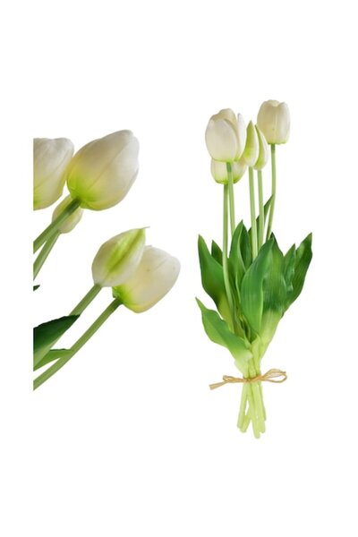 MONDEX Artificial bouquet 5 white tulips 40cm,