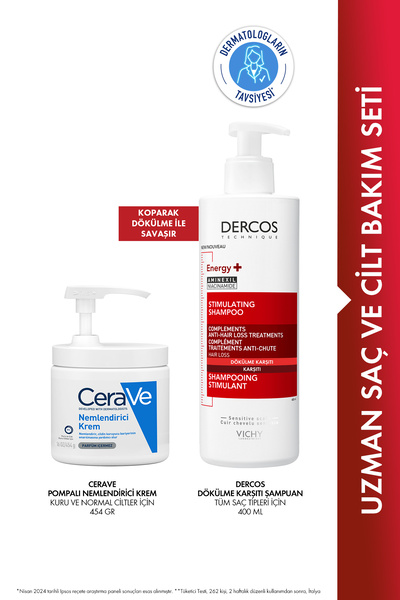Vichy Koparak Dökülme Karşıtı Saç ve Cilt Bakım Seti: Dercos Dökülme Karşıtı 400ml & Cerave Krem 454g