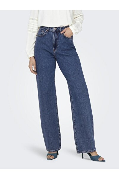 ONLY Прави дънки Onlsilje Hohe Taille Gerade Geschnitten Jeans