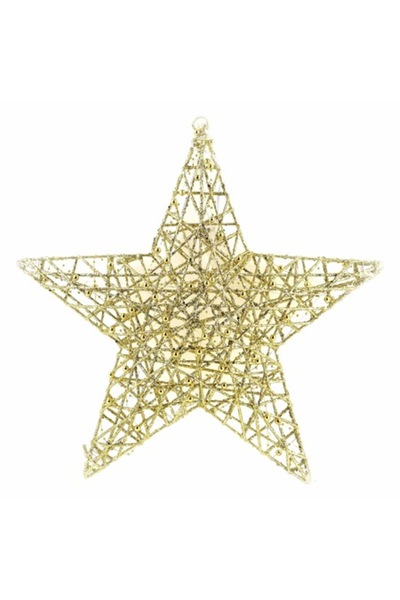 MONDEX Stea LED SANTA LILA, formă de stea, 45x6 cm, aurie, decorațiune de Cră...