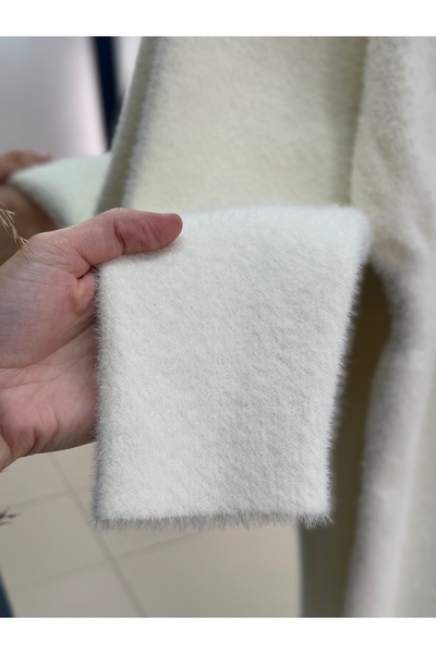 BENAHOLL Elina Gold Buttoned Belted Cardigan-Kr5026 White