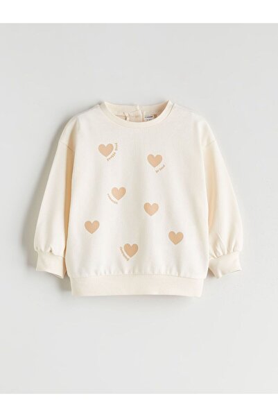 LC Waikiki Lcw Eco Printed Girls' Sweatshirt and Leggings Pants 2-Piece Set