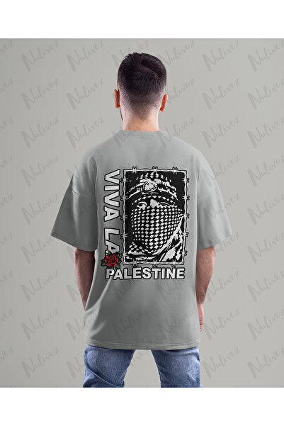 Nulivez Palestine Design Back Printed High Quality Compact Unisex Oversize T-Shirt